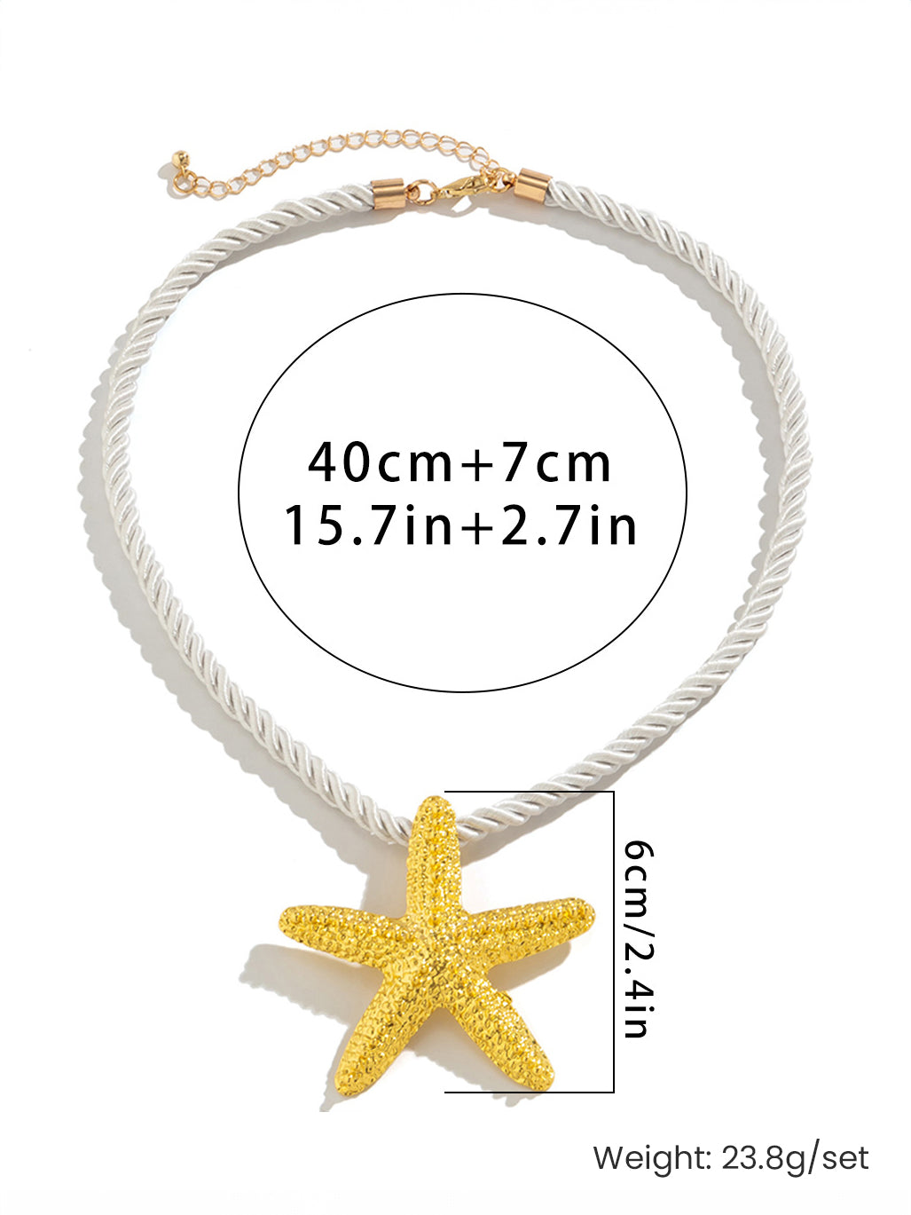 Collar de estrella de mar de Santorini ~ Oro