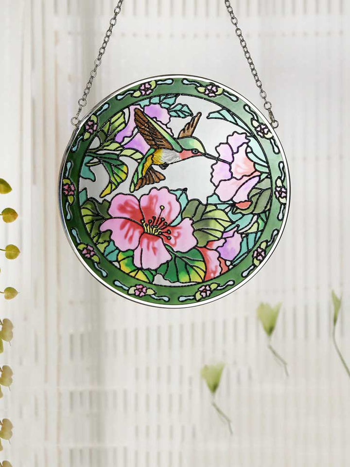 "Ibon at Floral Pattern" Hanging Dekorasyon