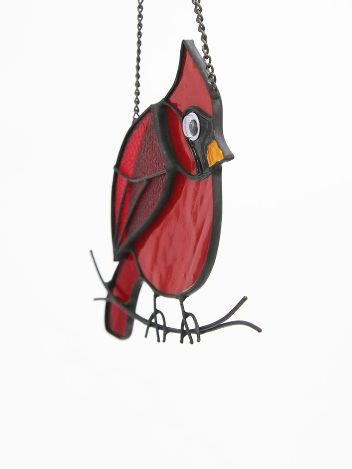 Rød Fjerfugl" hængende dekoration