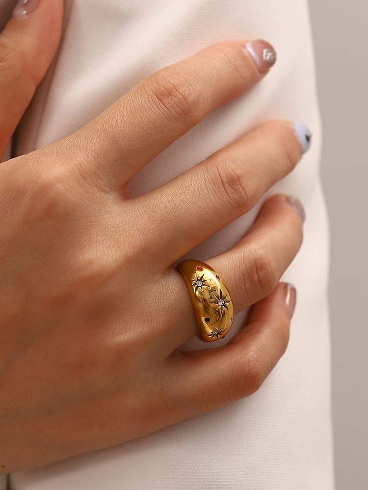 Starry Night Dome Ring