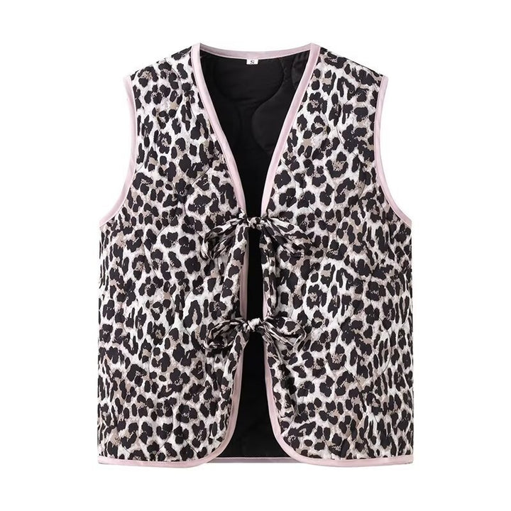 Leopard Print At Bow Waistcoat