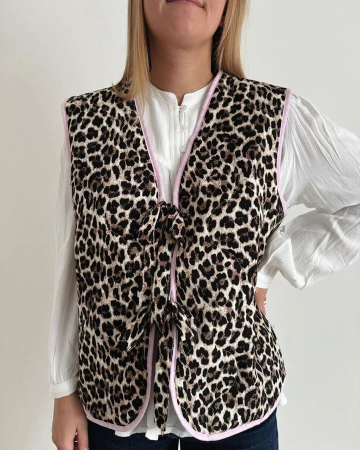 Leopard Print At Bow Waistcoat