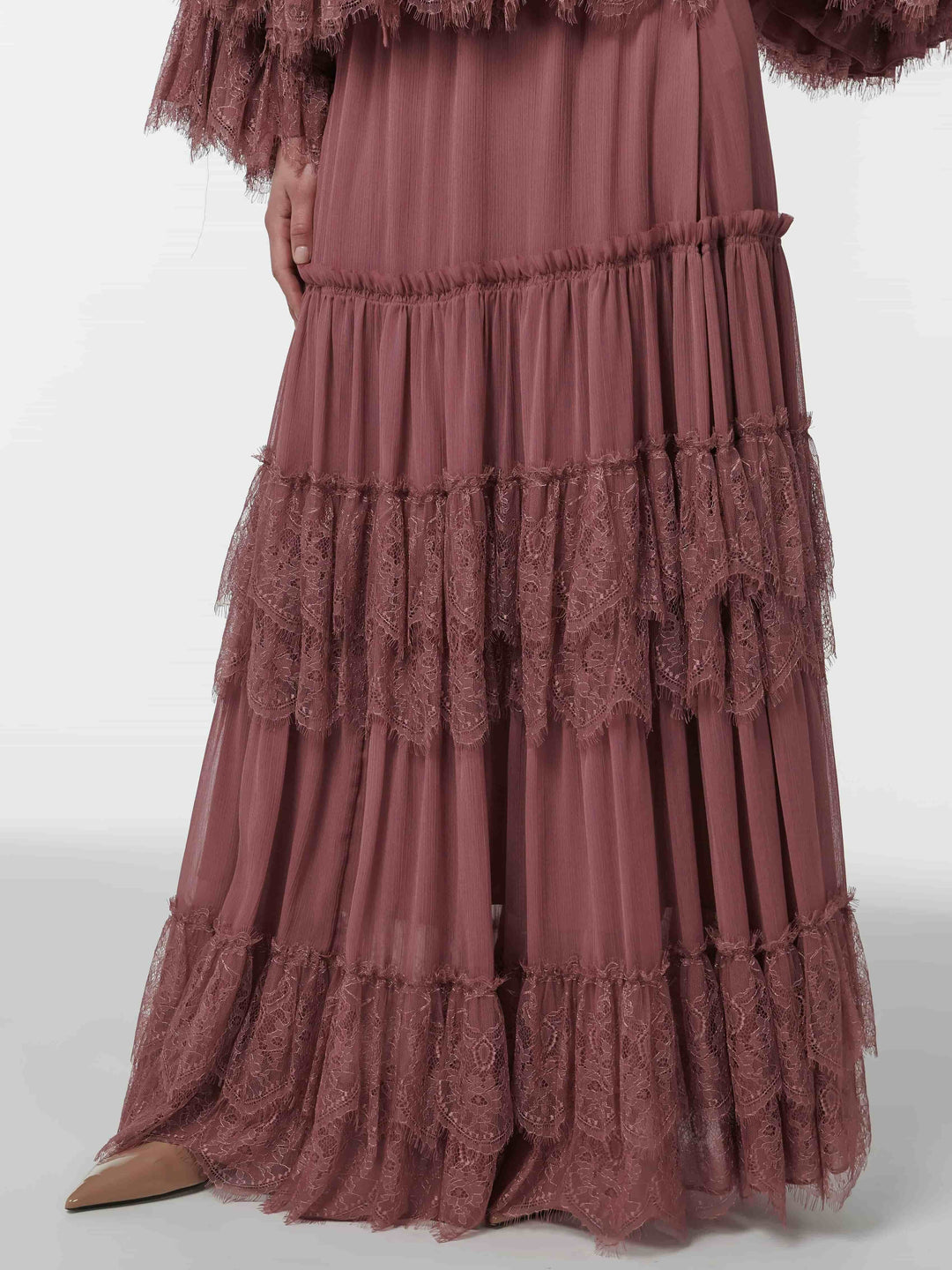 Dusty Rose Lace Two-Piece Set