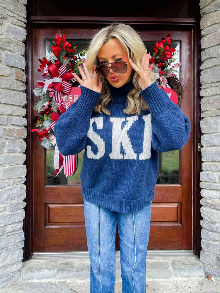 Sweater Oversized de Ski - Azul Marinho