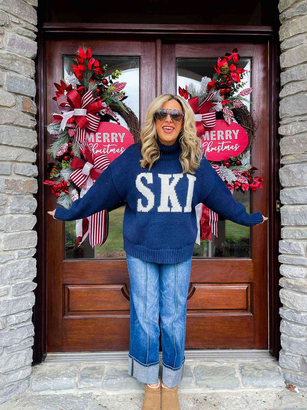 Sweater Oversized de Ski - Azul Marinho