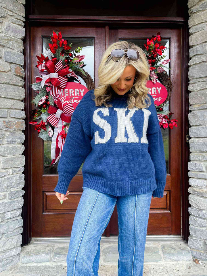 Sweater Oversized de Ski - Azul Marinho