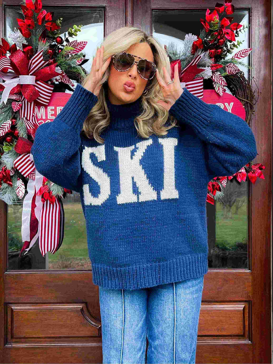 Sweater Oversized de Ski - Azul Marinho