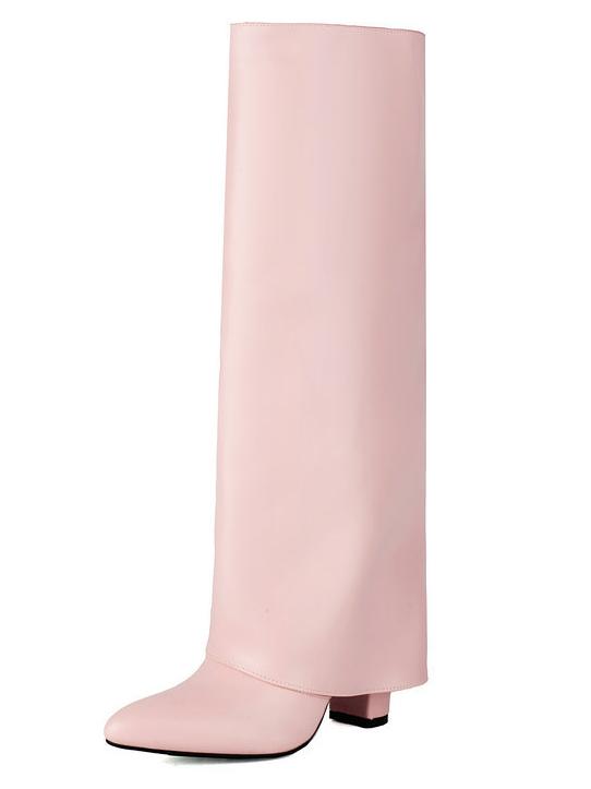 Bottes western à talons hauts et à bout pointu en jean