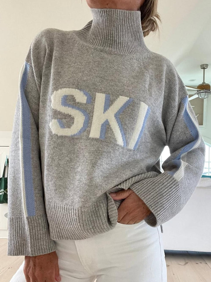 Retro Cashmere Turtleneck Skijumper