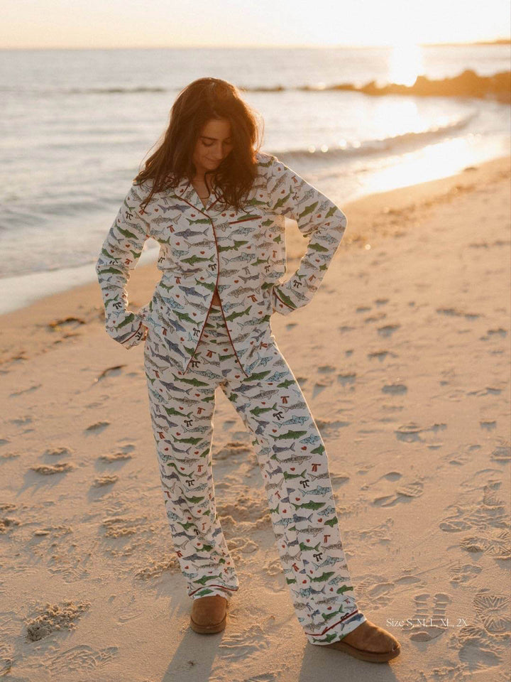 Pyjamaset in Ocean Style met haaienmotief