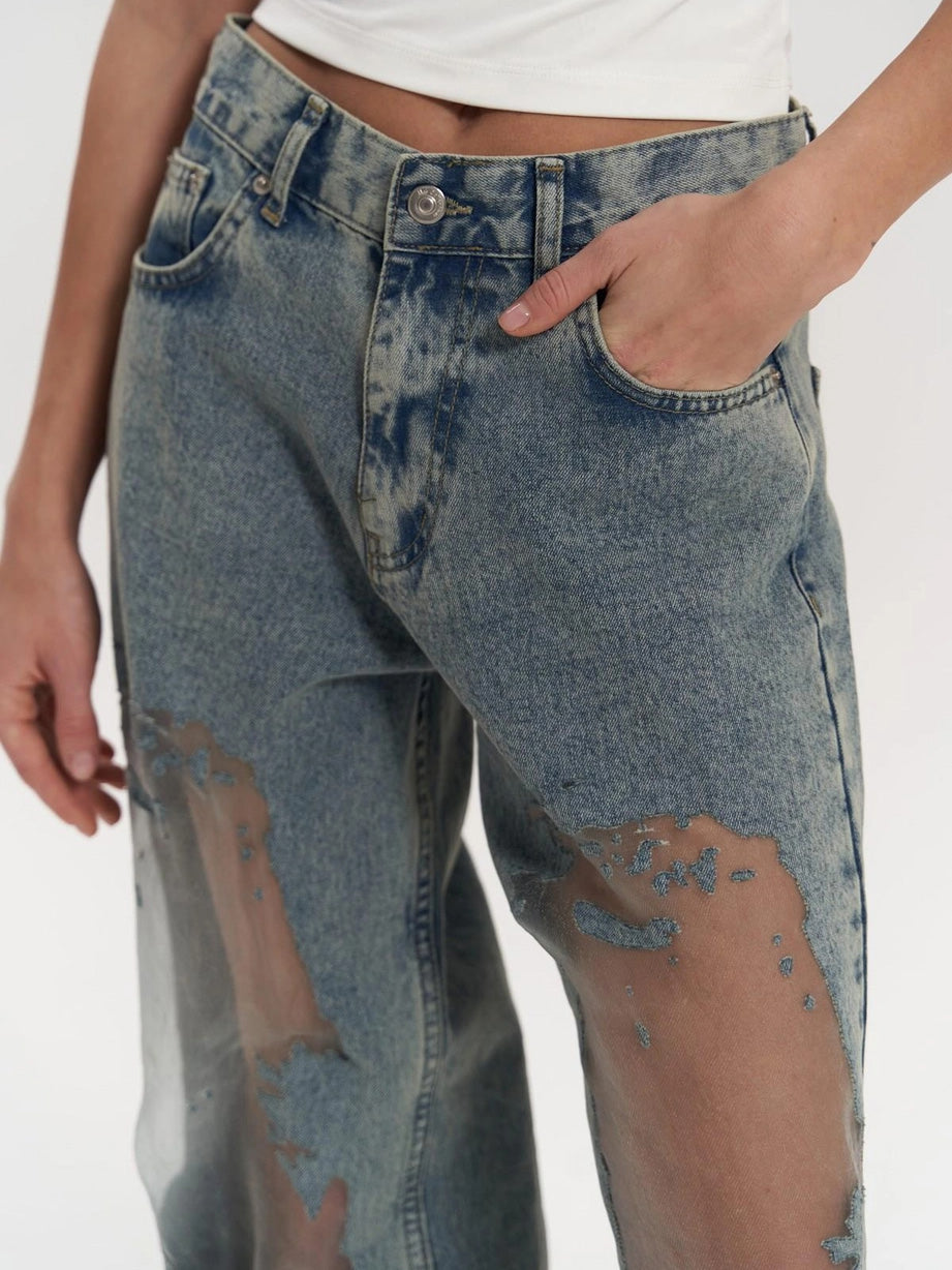 Trixie blå transparenta jeans