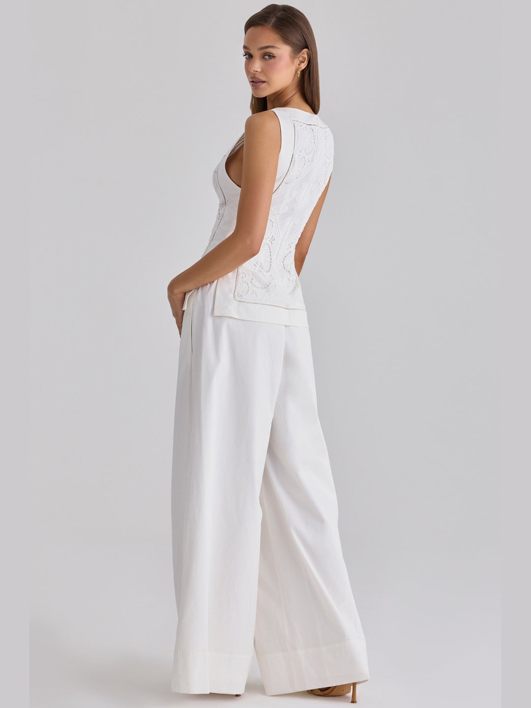 Broderie Anglaise Boat Neck Top