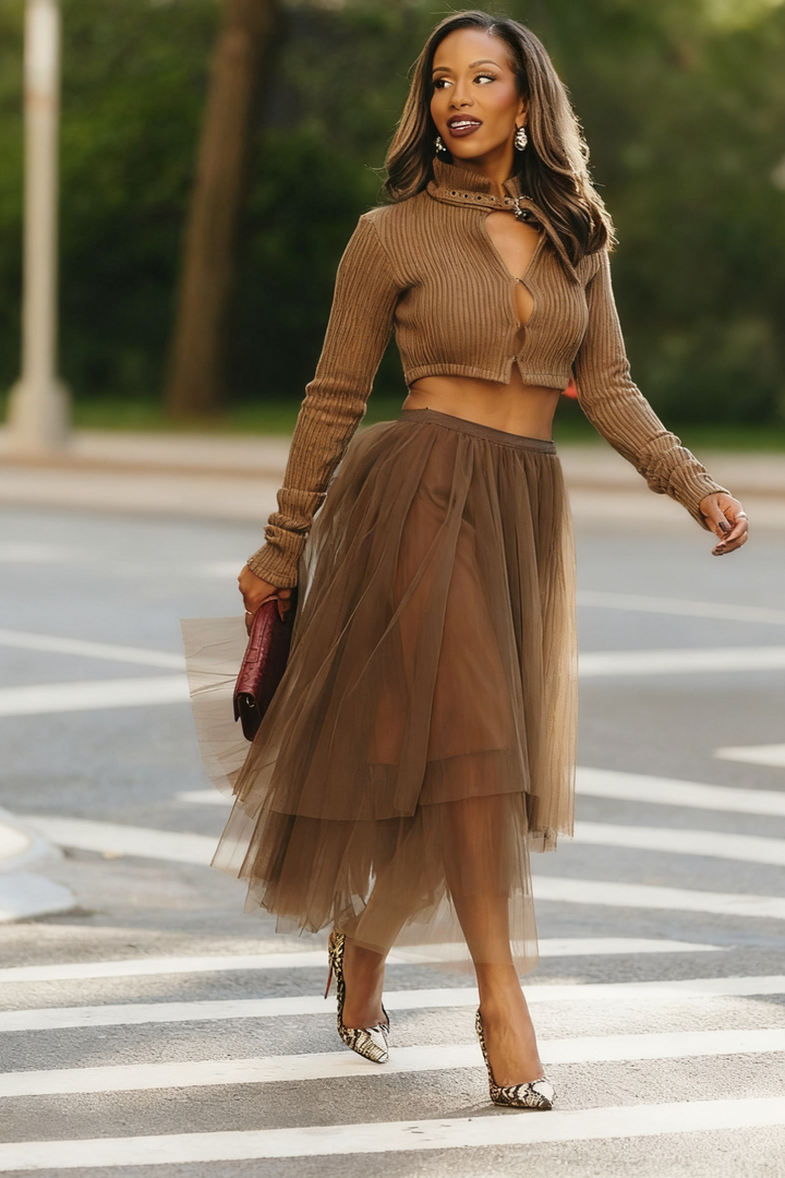 Tulle Midi Skirt Set