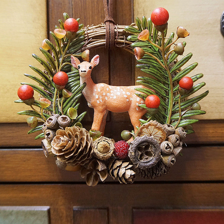 Christmas Forest Sika Deer Car Hanging