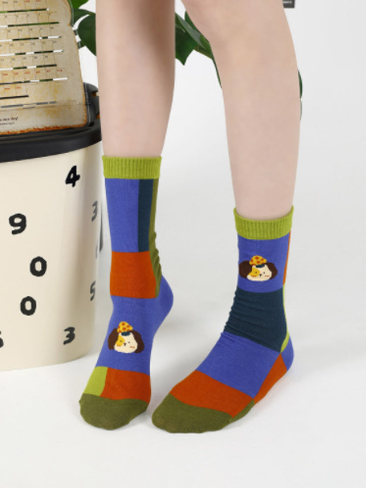 Χαριτωμένες βαμβακερές κάλτσες σκυλιών κινουμένων σχεδίων