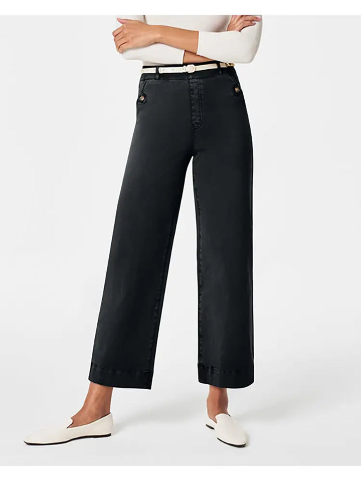 Stretch Wide-Leg Denim