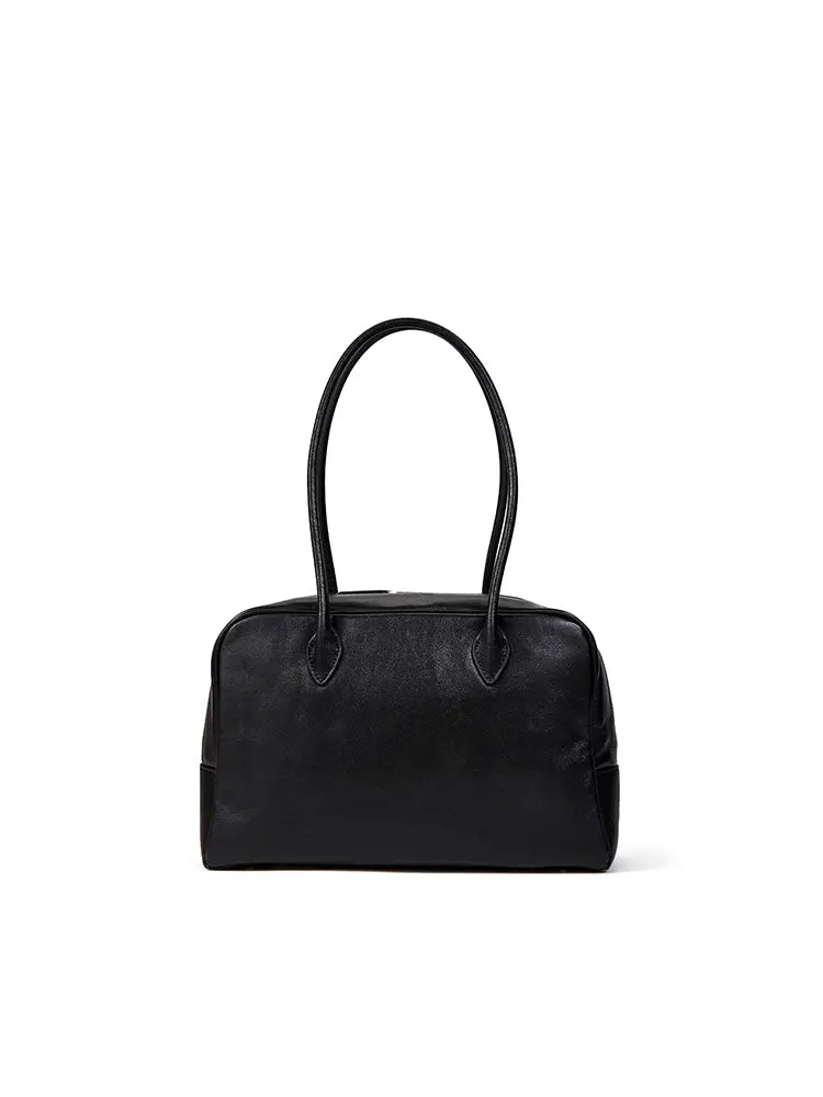 Groen gelooide leren broodtrommel tas