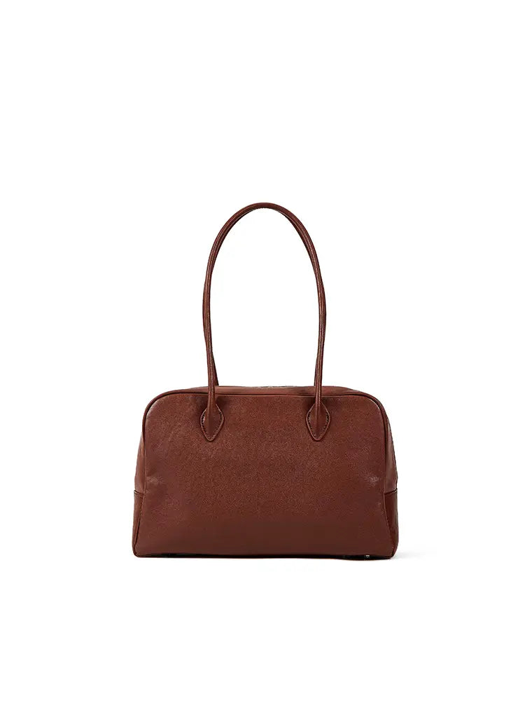 Groen gelooide leren broodtrommel tas
