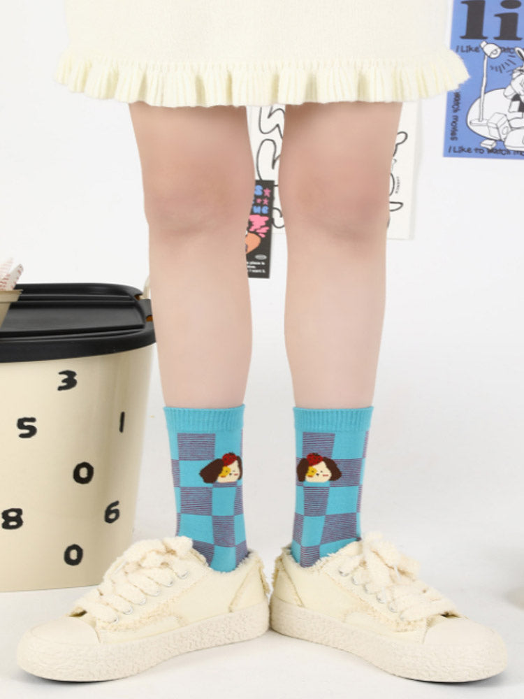 Cute Cartoon Dog Cotton Socks