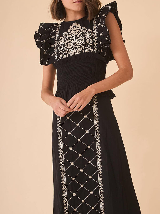 Costum negru elegant din două piese