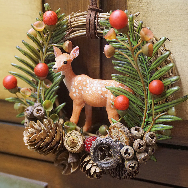 Christmas Forest Sika Deer Car Hanging