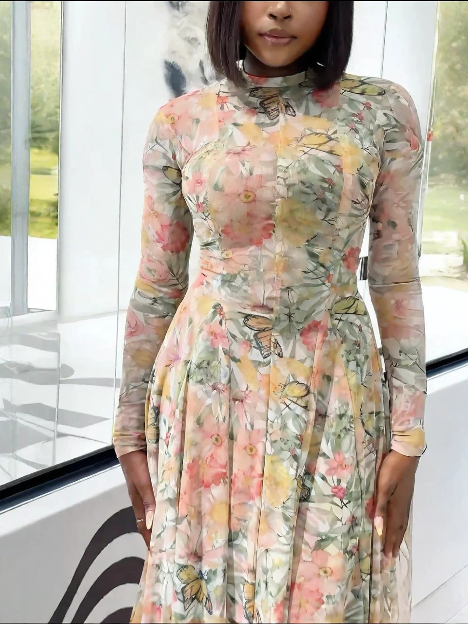 Verve Floral Butterfly Bloom Maxi Dress