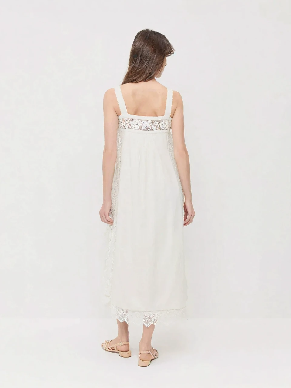 Den Blonde Linned Midi Kjole