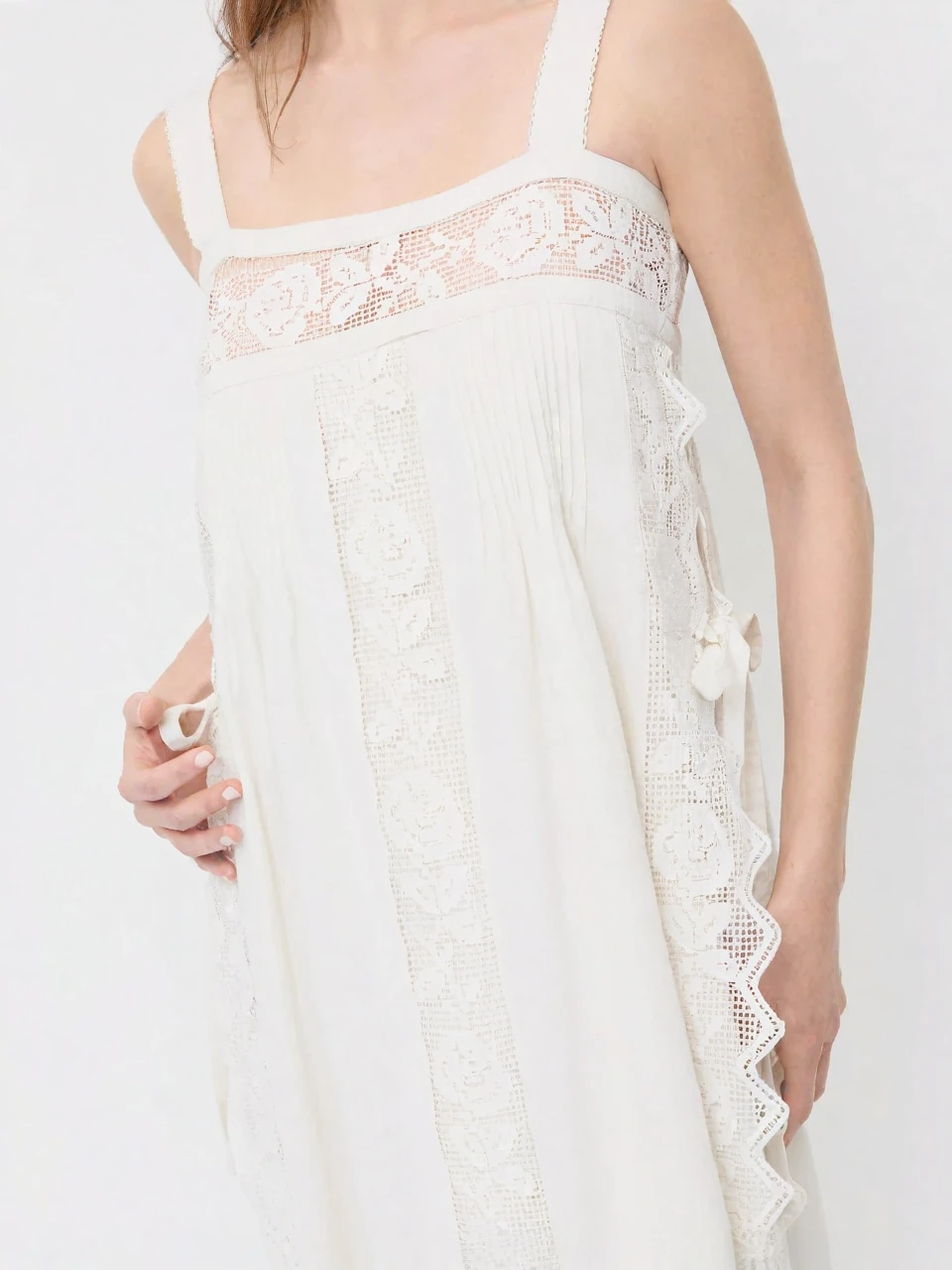 Den Blonde Linned Midi Kjole