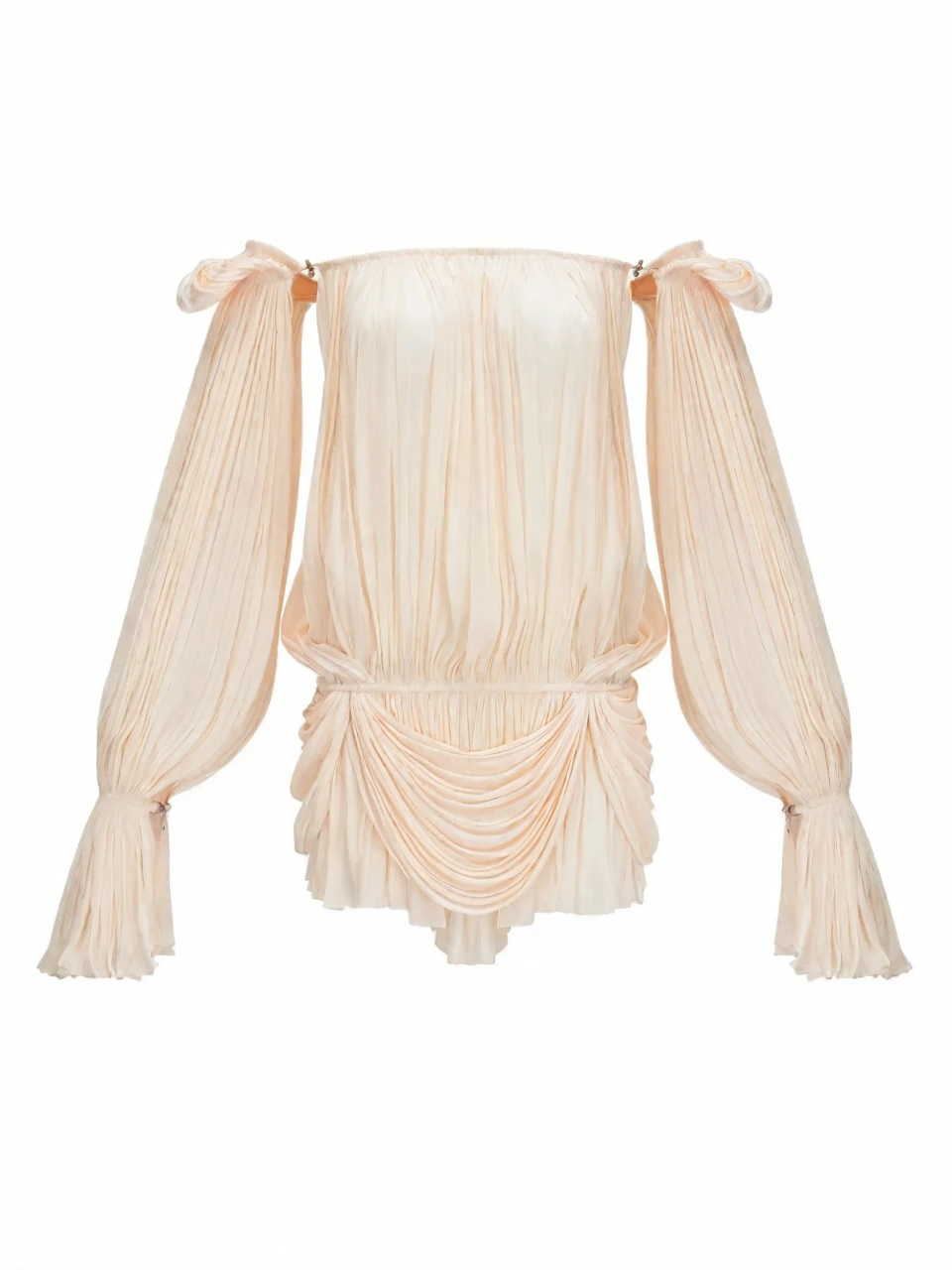 Draperet off-shoulder mini gudindekjole