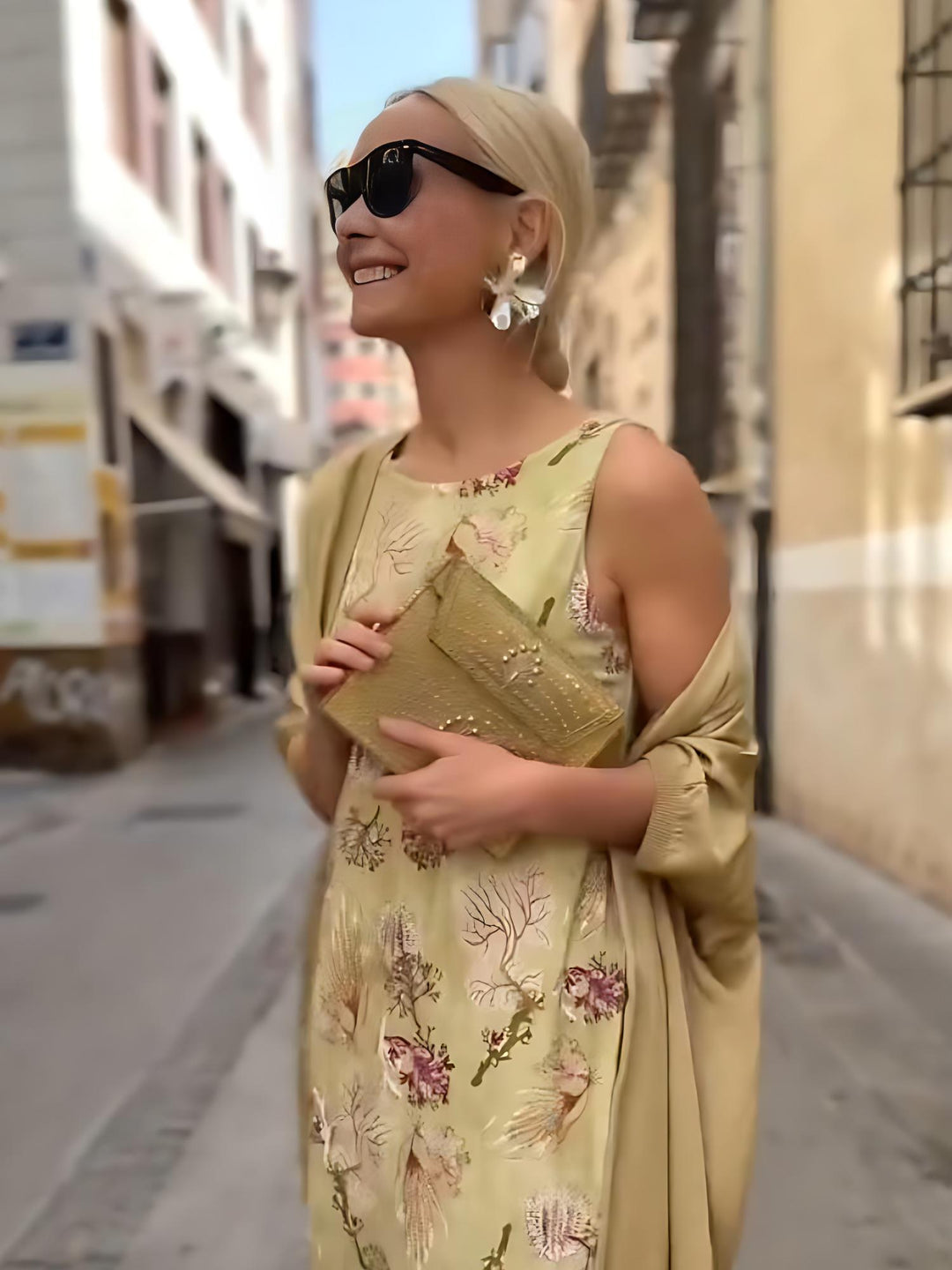 Bohemian Printed Maxi & Cardigan Set