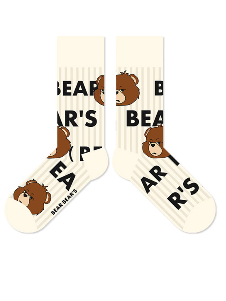 Βαμβακερές κάλτσες Cartoon Bear Alphabet
