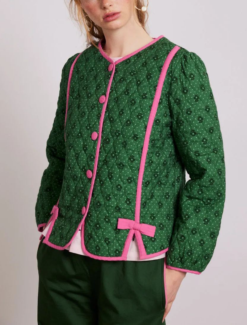 Chaqueta con lazo rosa de Green Life