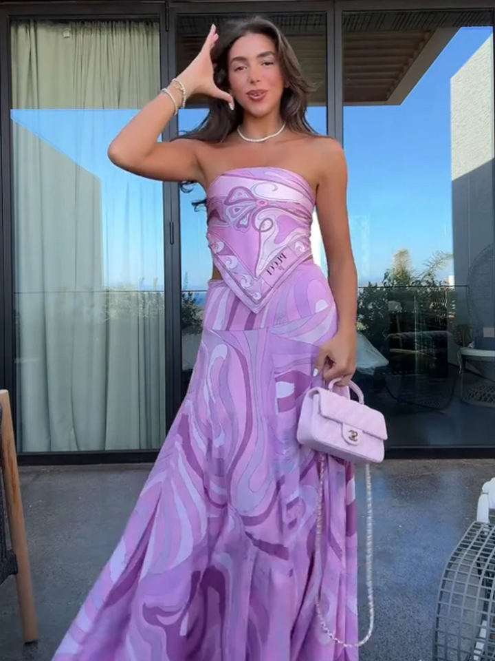 Roca Pink Skirt Set