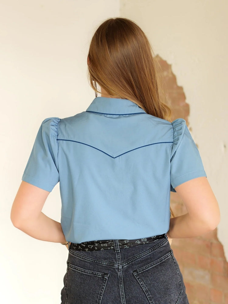 Witte damesblouses dunne revers elegante shirts met lange mouwen