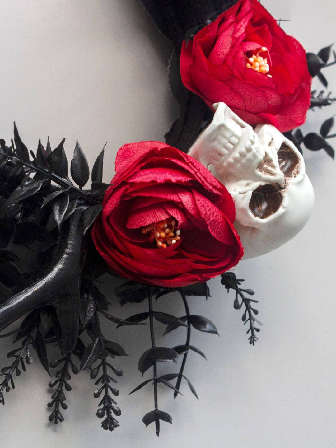 Diadema con astas de flores para Halloween