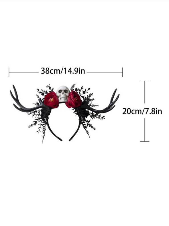 Halloween Flower Antler Pannband Crown