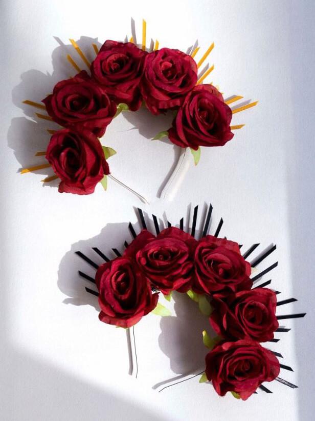 Diadema de rosas para Halloween