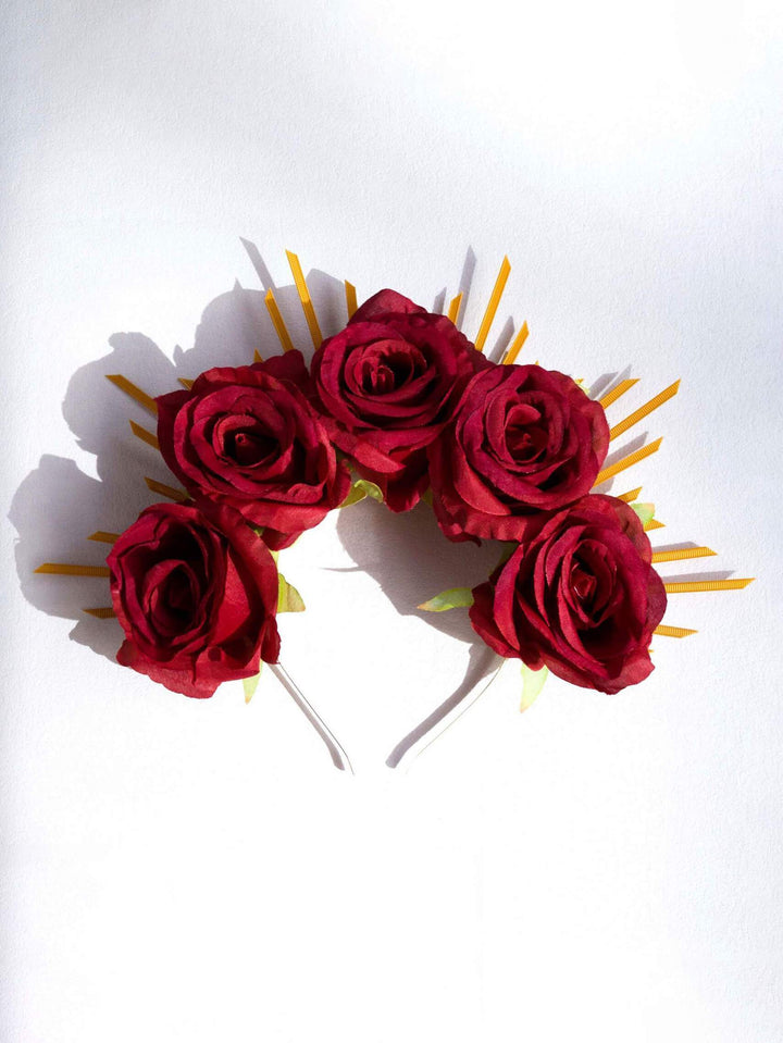 Diadema de rosas para Halloween