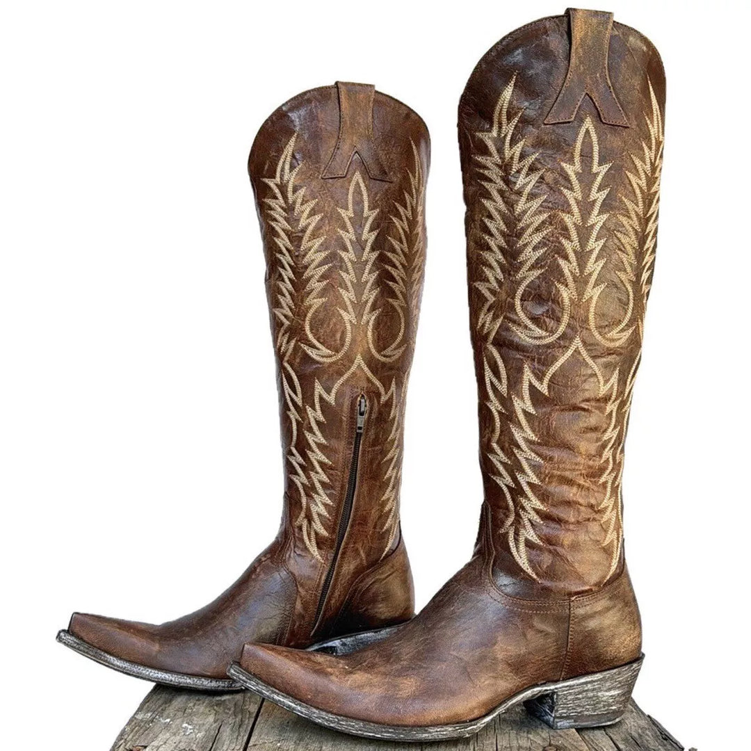 Bottes de cowboy western hautes au genou Old Gringo Mayra