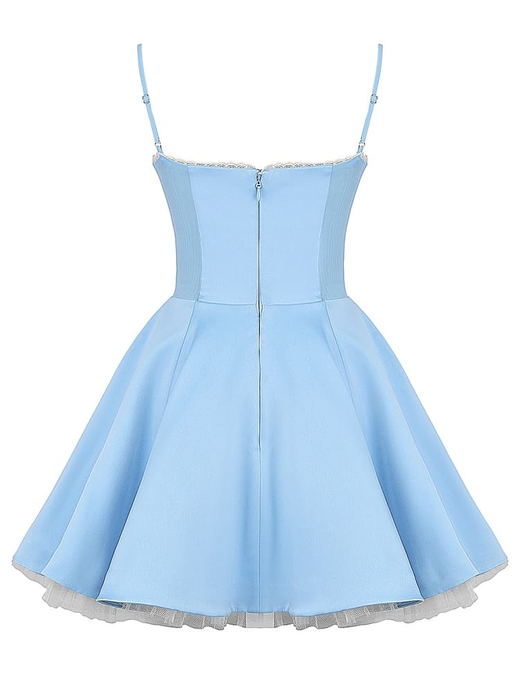 Cinderella Mavi Tül Mini Elbise