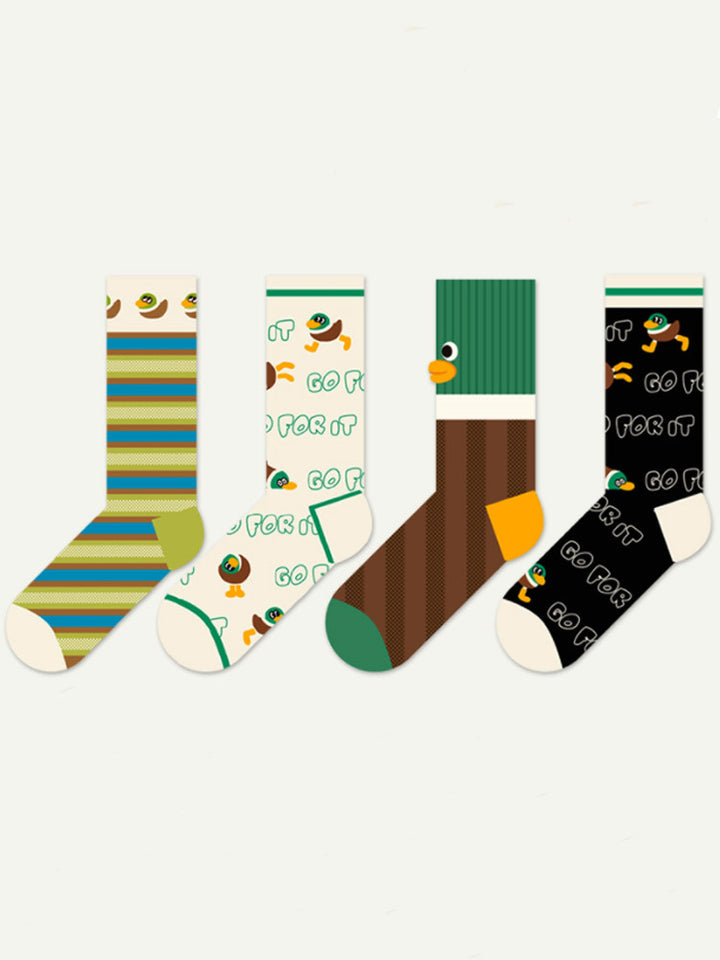 Rozkošné kreslené kachní bavlněné ponožky