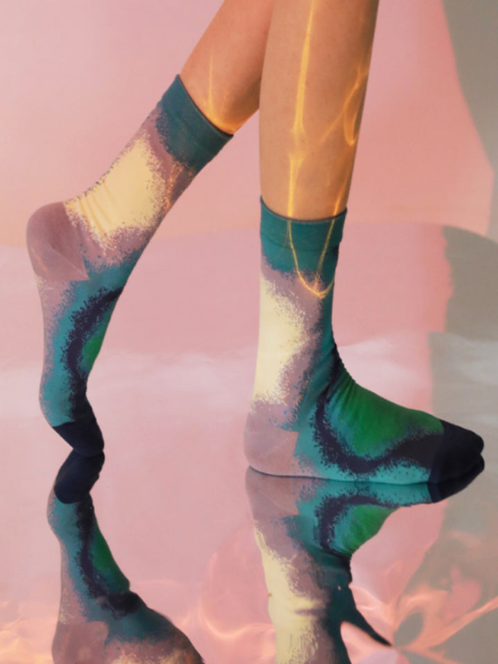 Colorful Gradient Theme Cotton Socks