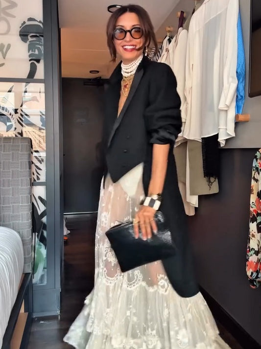 Sheer Floral Lace Maxi Skirt